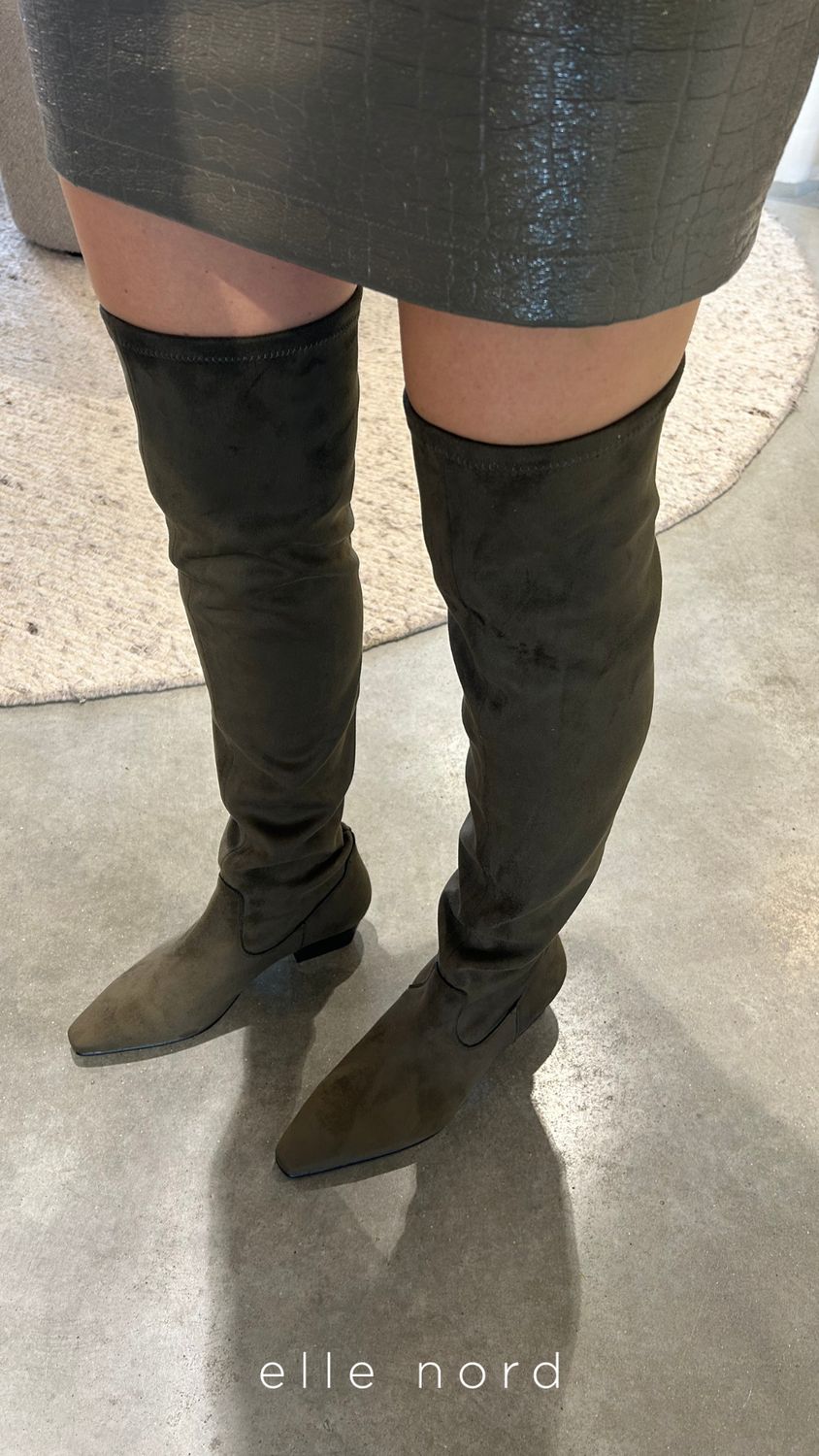 March 23 Olivia boots faded green