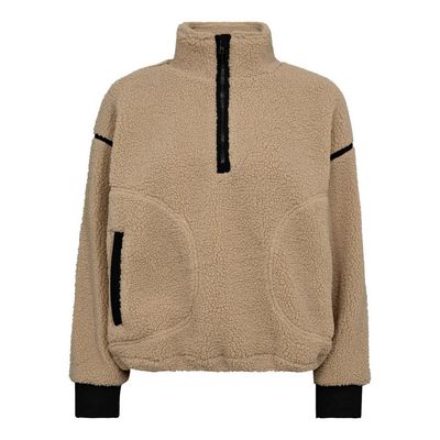 Co Couture fleece anorak sand