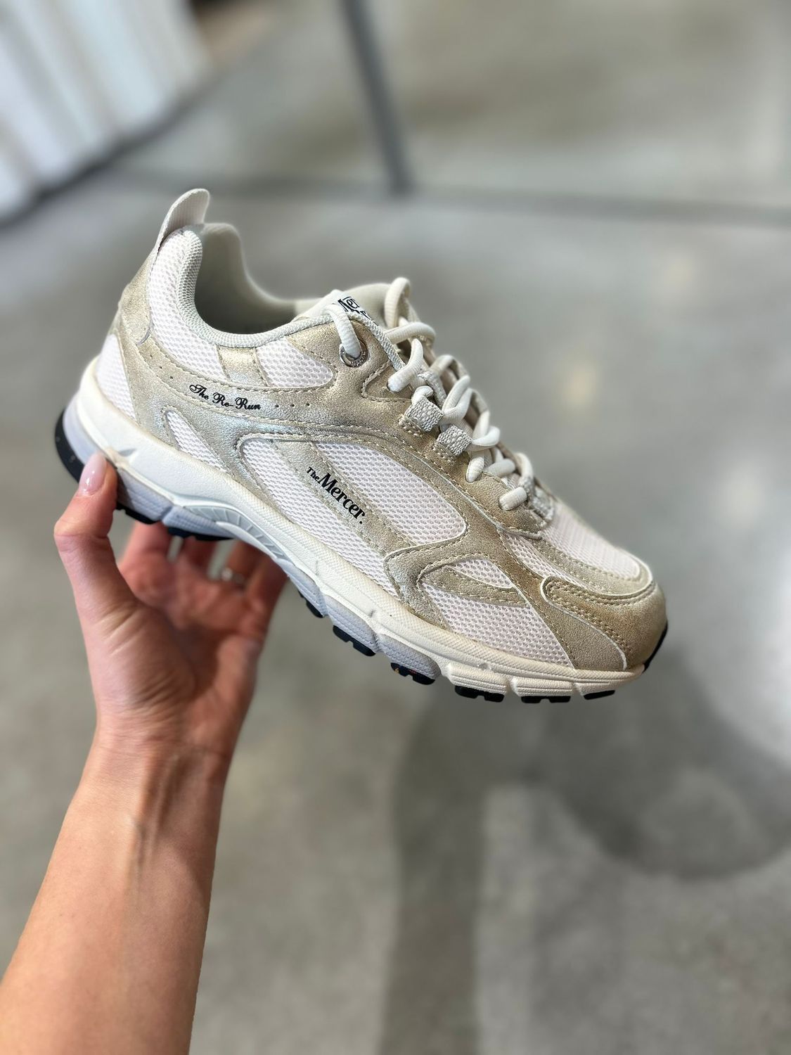 Mercer sneaker the re-run metallic gold