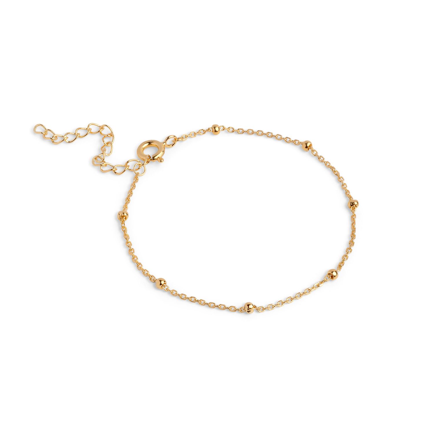 Enamel armband beaded chain gold