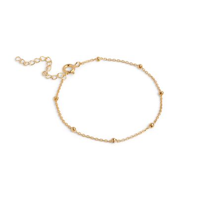 Enamel armband beaded chain gold