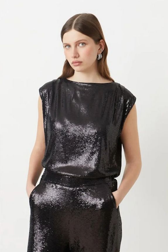 Suncoo t-shirts ronde hals Zwart Louise