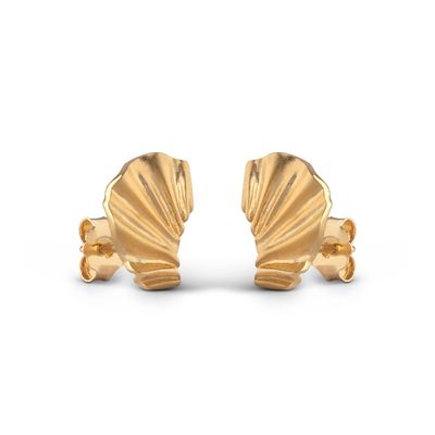 Enamel oorring mini wave gold