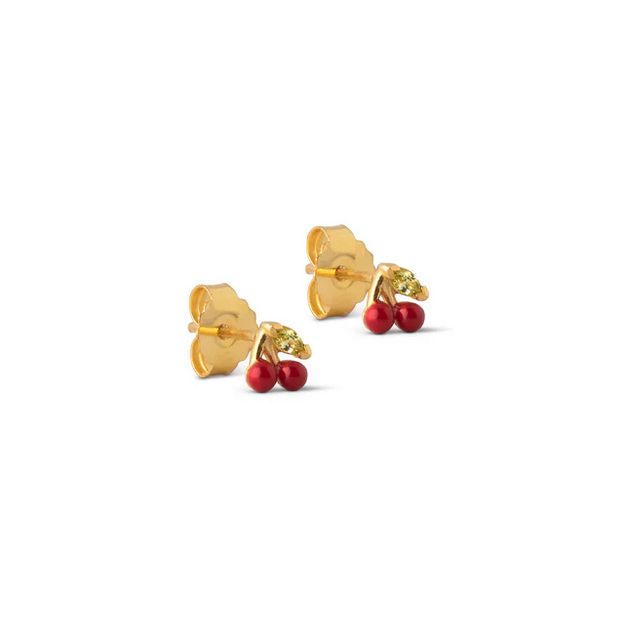 Enamel studs cherry