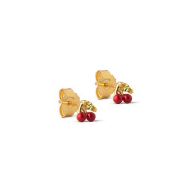 Enamel studs cherry