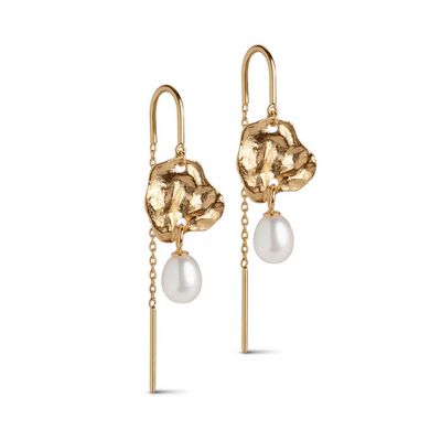 Enamel earring Kai pearl