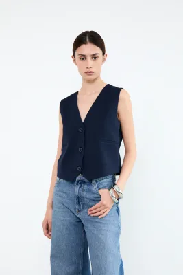 LIV THE LABEL Hope gilet navy
