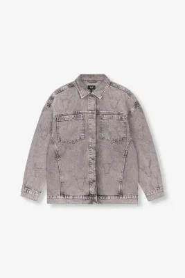 Alix the Label woven damaged bull jacket