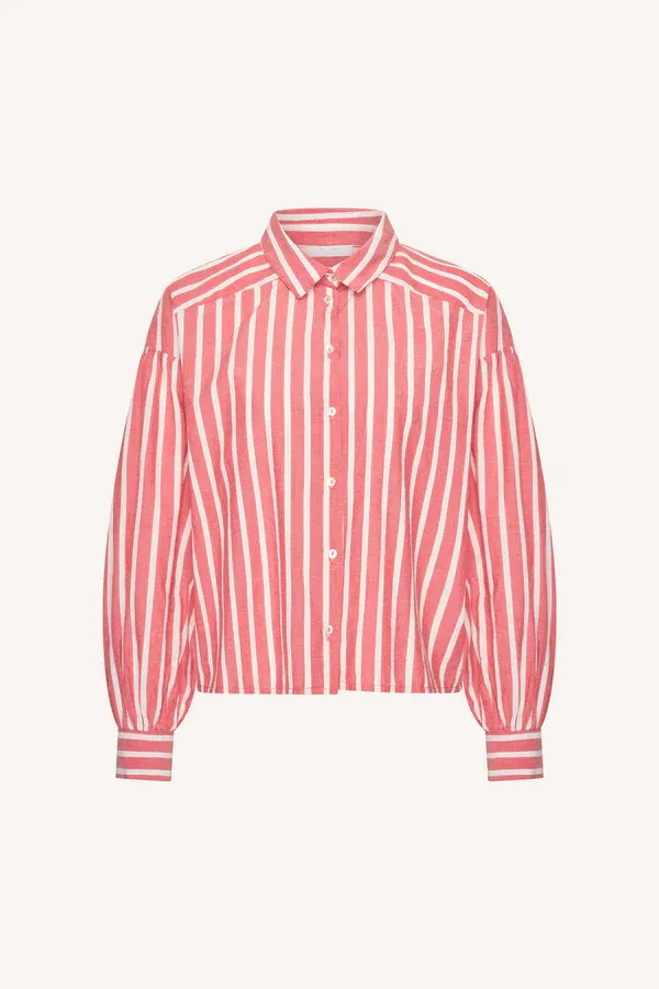 By Bar rood gestreepte blouse Sarah