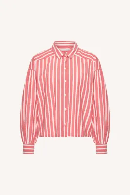 By Bar rood gestreepte blouse Sarah