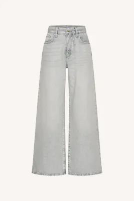 By Bar wijde jeansbroek Lilo light grey