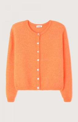 American Vintage cardigan carotte fluo met ronde hals