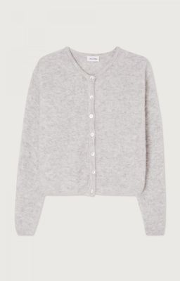 American Vintage cardigan Vitow lichtgrijs