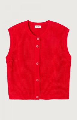 American Vintage cardigan Crashway red velvet