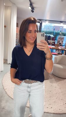 Les Tricots de Léa pull Marinetti marine