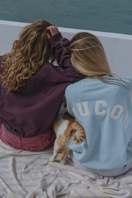 Coucou sweater light blue/ecru