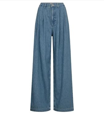 Mos Mosh Dagny pleat jeans light blue