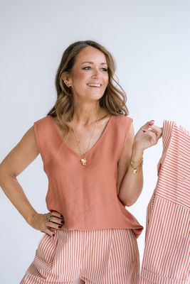 Held top Marcel brillant rust