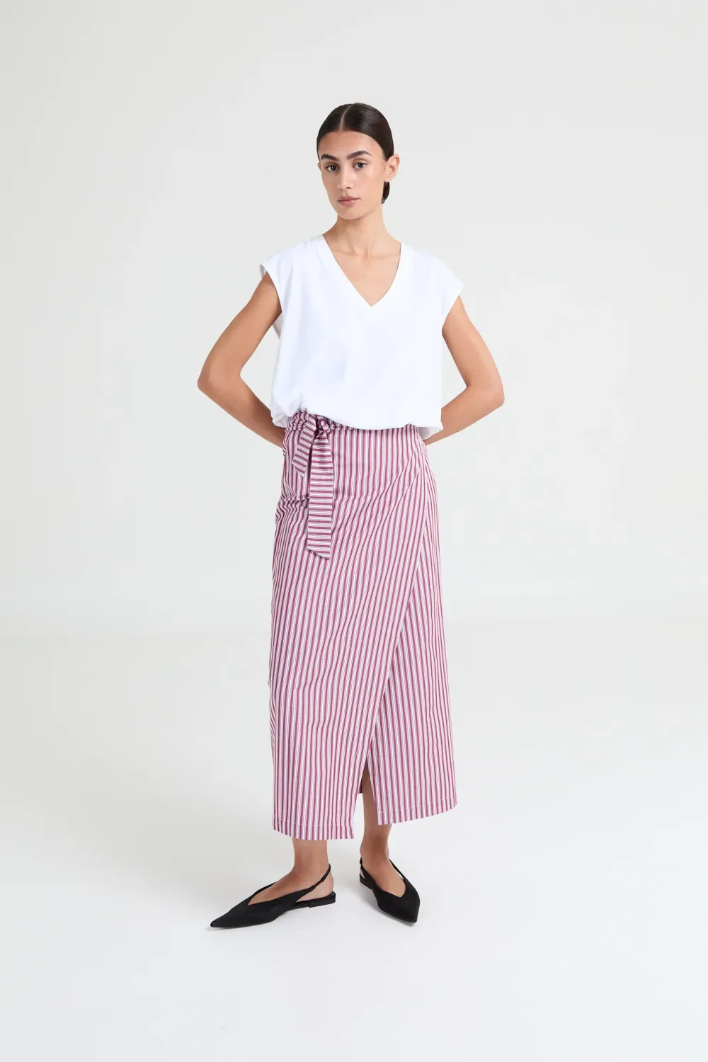 Liv the Label rok burgundy stripe