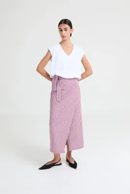 Liv the Label rok burgundy stripe