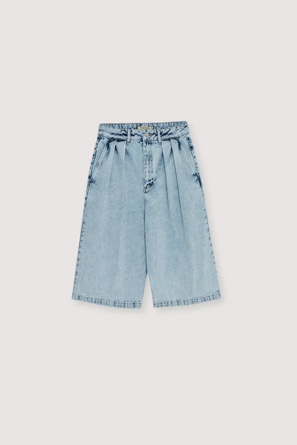 The new society bermuda bleached denim