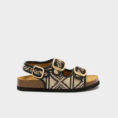 Scholl sandaal Noelle backstrap off white / black