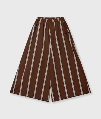 10 Days wide leg pants deep brown stripes