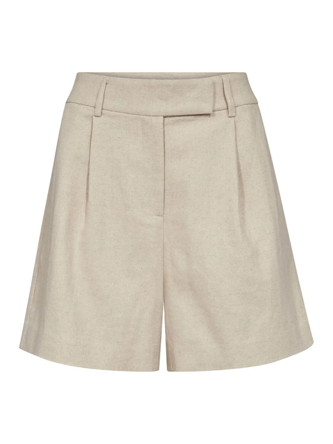 Co'Couture linnen pleat short LeenaCC bone