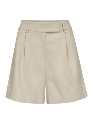 Co'Couture linnen pleat short LeenaCC bone