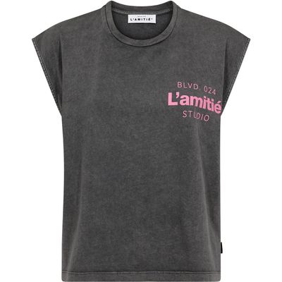 Haute L'amitié zwarte top