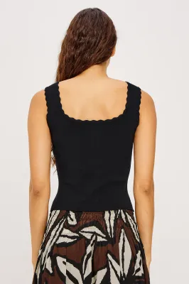 Rails zwarte top Flore