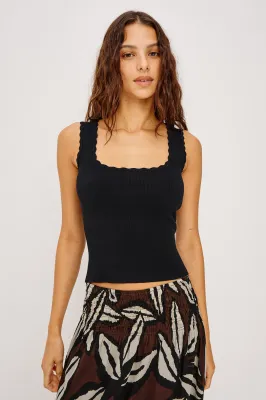 Rails zwarte top Flore