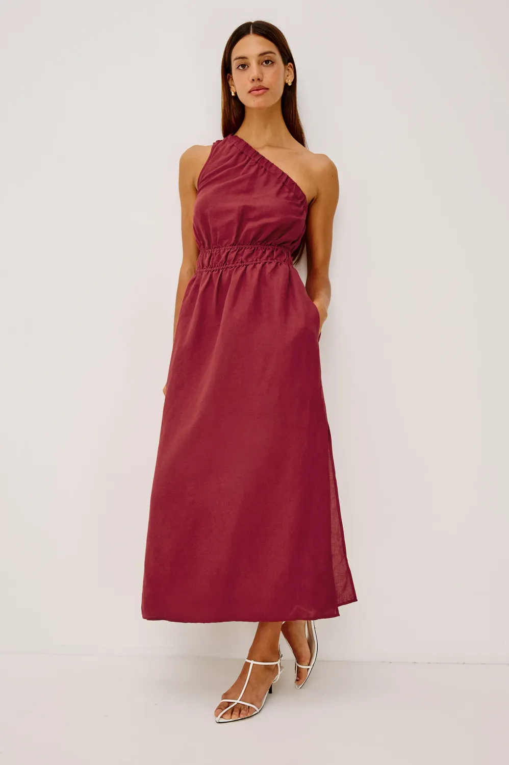 Rails Jurk Selani spice linnen