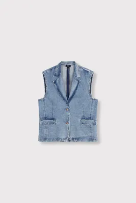 Alix the label jeansjas zonder mouwen