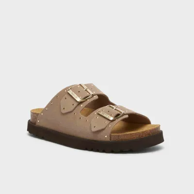 Scholl Beatriz dark beige / gold