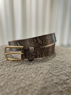 ADL LEDEREN RIEM SNAKE PRINT