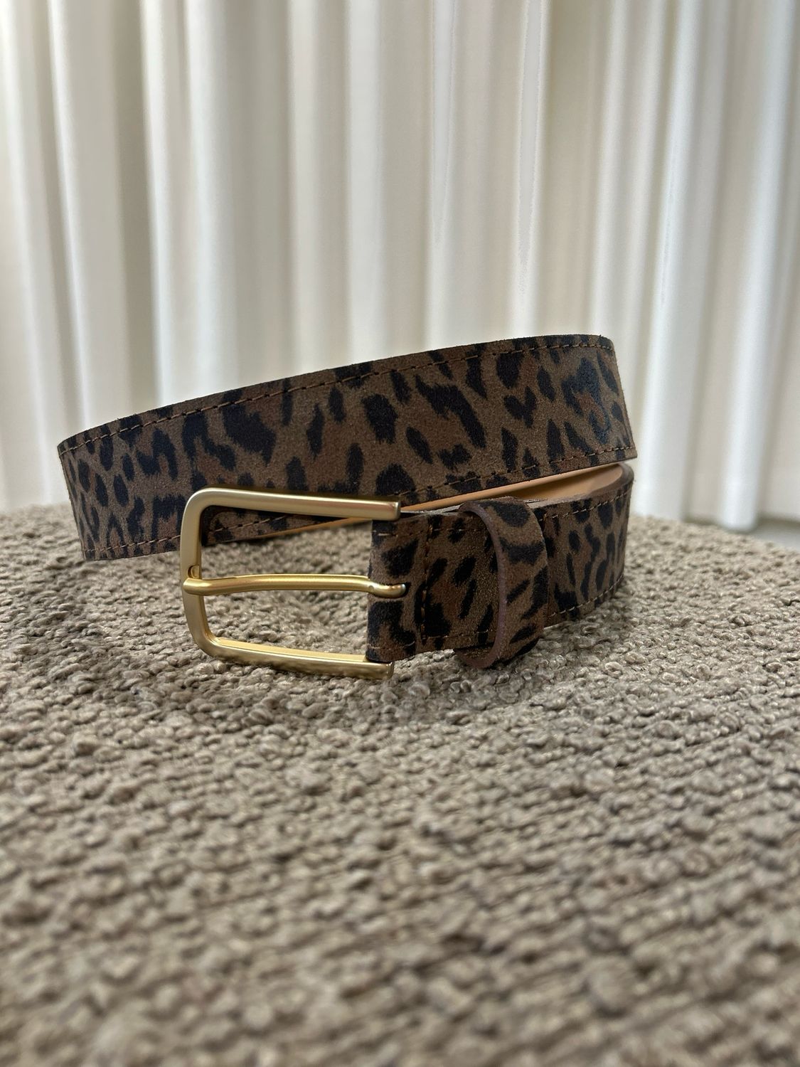 ADL lederen riem dark leopard