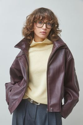 Suncoo ecolederen bordeaux jas Early