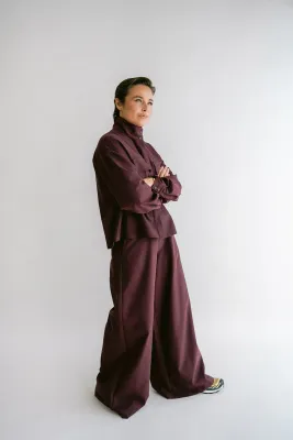 Held wijde broek Sam bordeaux