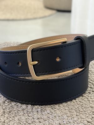 zwarte lederen riem