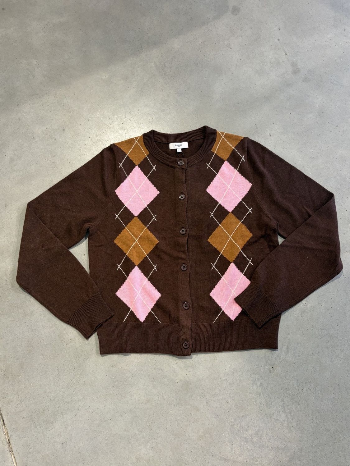 Sunco bruine cardigan Gisca cafe