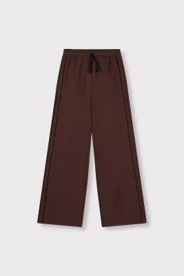 Alix the Label piping pants warm brown