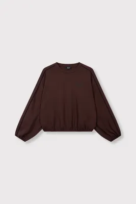 Alix the Lebel piping sweater warm brown
