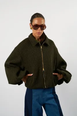 Amandine Omi jas khaki