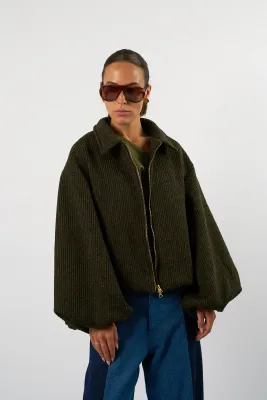 Amandine Omi jas khaki