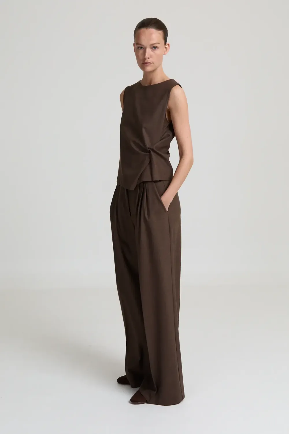 Liv the Label broek Camille brown melange