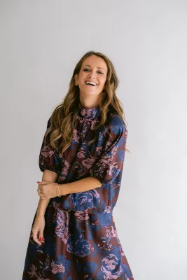 Held blouse Mabel bordeaux flower