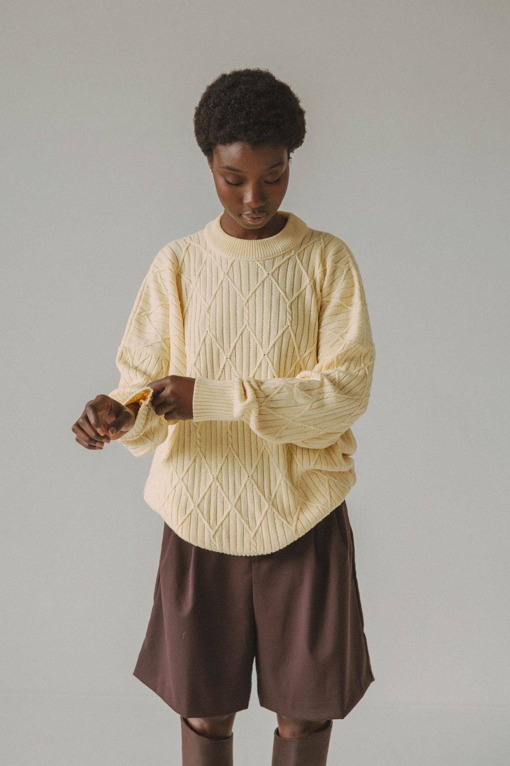 Coucou oversized knit butter yellow
