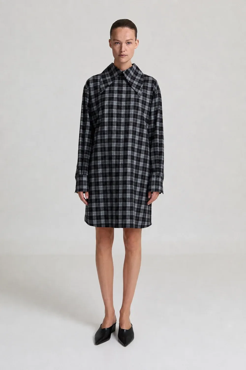 Liv the label dress checked grey