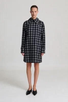 Liv the label dress checked grey